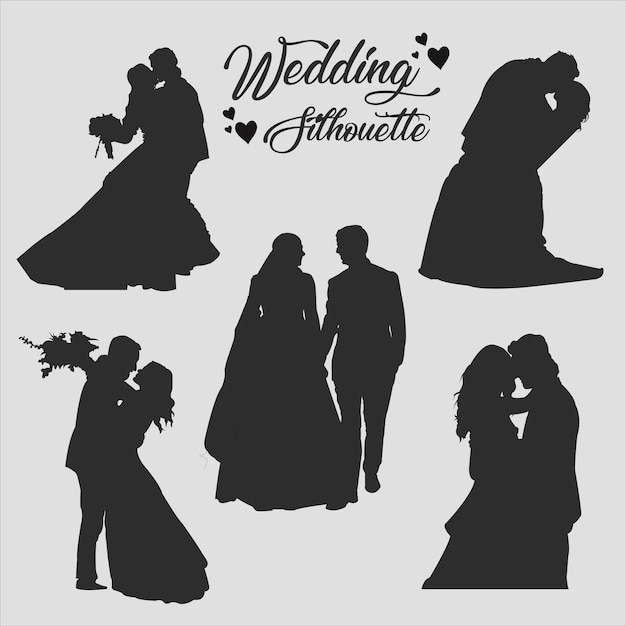 Silhouette de mariage