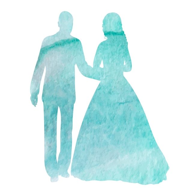 Silhouette de mariage