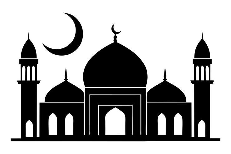 Vecteur silhouette de la mosquée