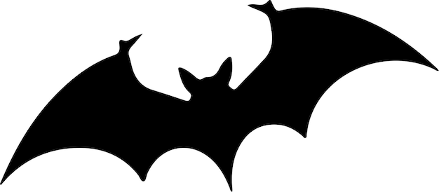 Vecteur silhouette noire de chauve-souris avec un fond transparent