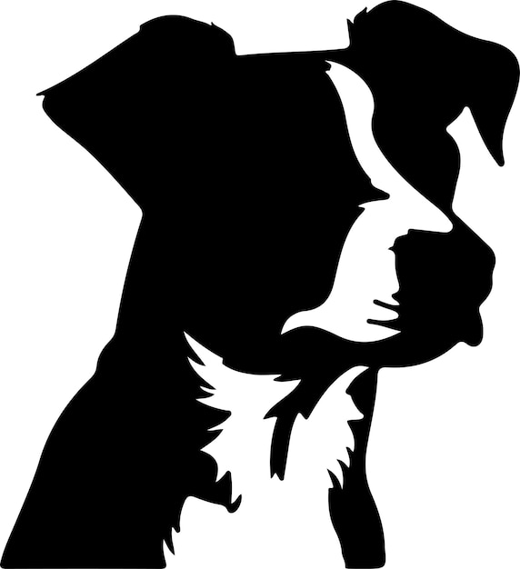 Vecteur silhouette noire de jack russell terrier avec un fond transparent