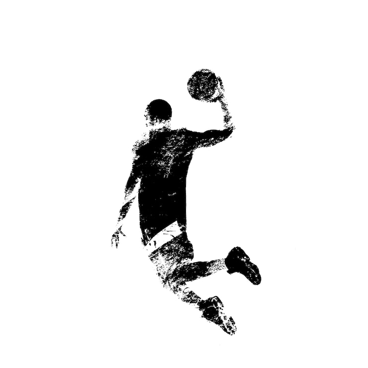 Vecteur une silhouette noire d'un joueur de volley-ball avec le numéro 2 dessus