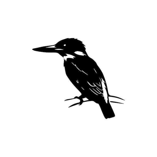 La silhouette noire d'un oiseau