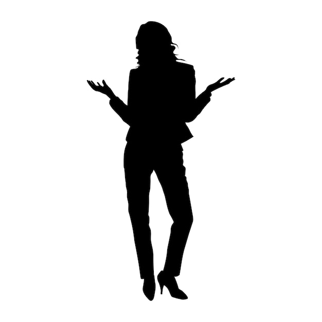 Silhouette officielle de femme dans différentes poses