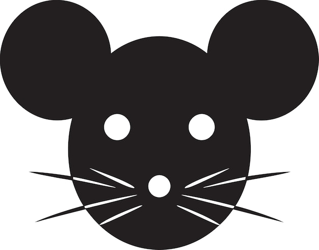 Vecteur silhouette ombragée souris noire outlinenocturnel noble vector rat en noir