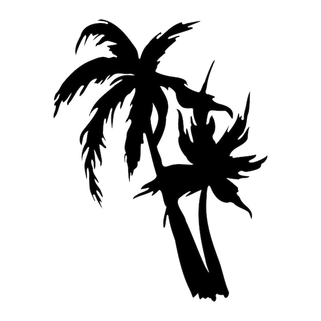 Silhouette de palmier Illustration vectorielle
