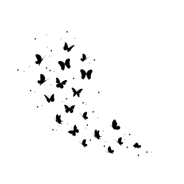 Silhouette De Papillon Scintillant