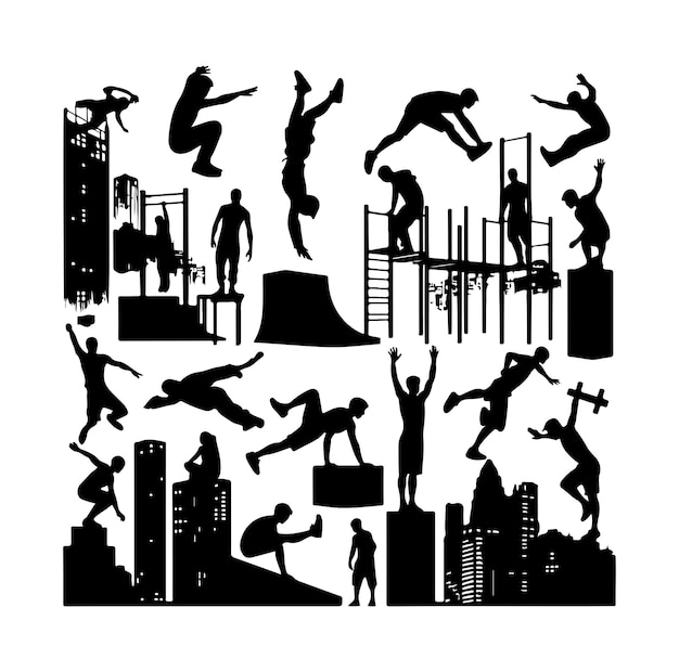 Silhouette De Parkour