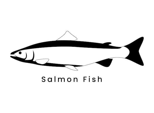 Silhouette De Poisson Saumon.