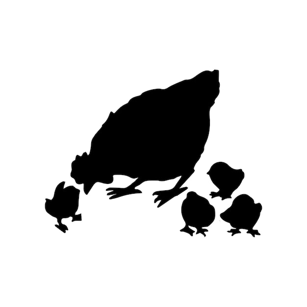 Silhouette de poule