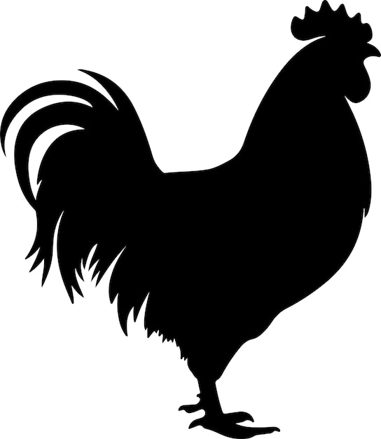 Vecteur silhouette de poulet illustration vectorielle arrière-plan blanc