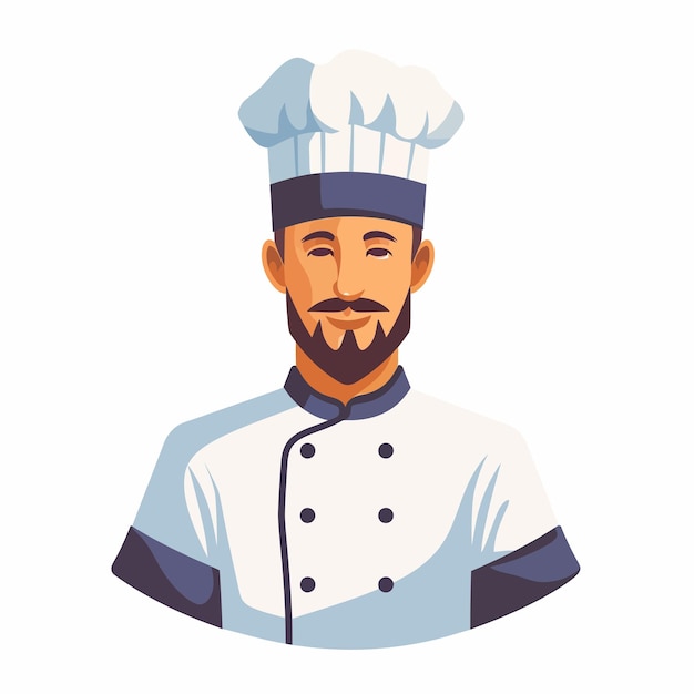 Vecteur silhouette de profil de chef