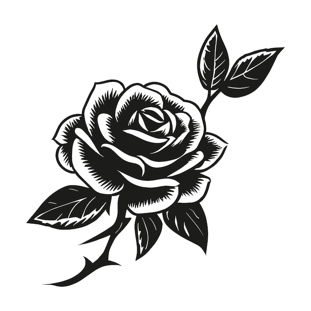 Silhouette Rose Design Plat