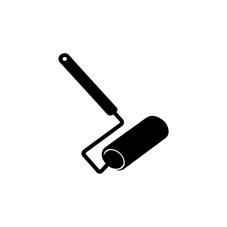 Vecteur silhouette de rouleau de peinture