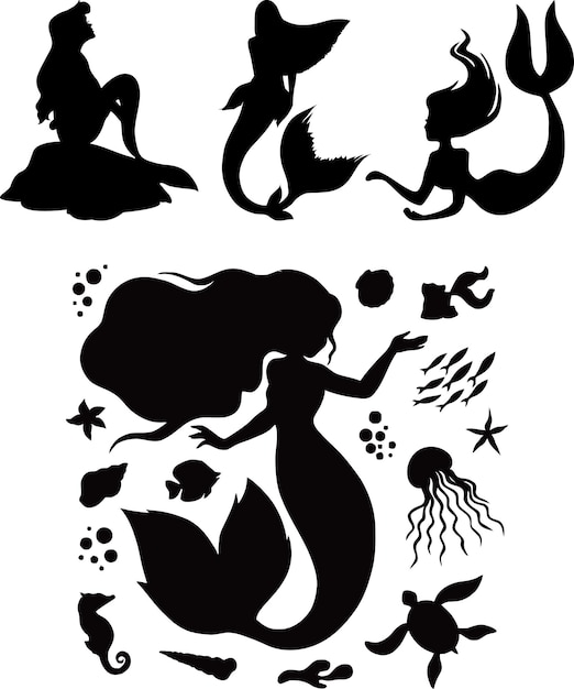 La silhouette de la sirène, le charme mystique de l'océan