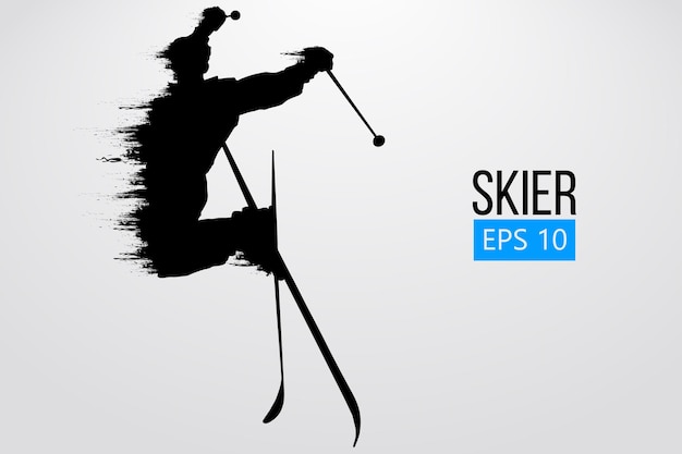 Silhouette d'un skieur