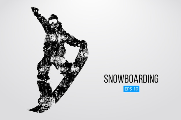 Silhouette d'un snowboarder