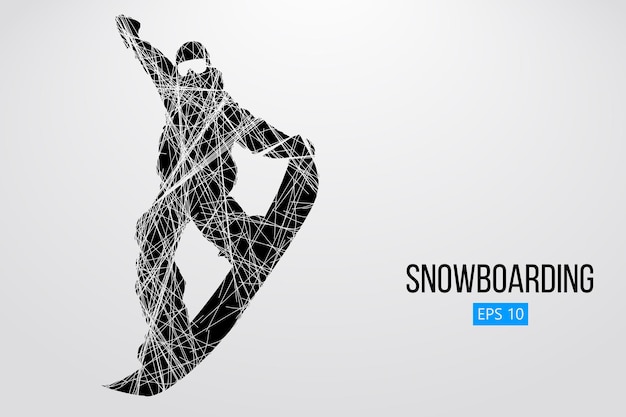 Silhouette D'un Snowboarder