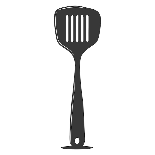 Silhouette Spatule Outil de cuisson couleur noire seulement