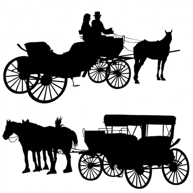 Vecteur silhouette de transport