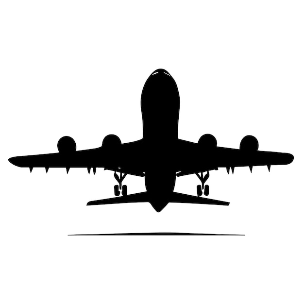 Vecteur une silhouette de vecteur d'avion volant