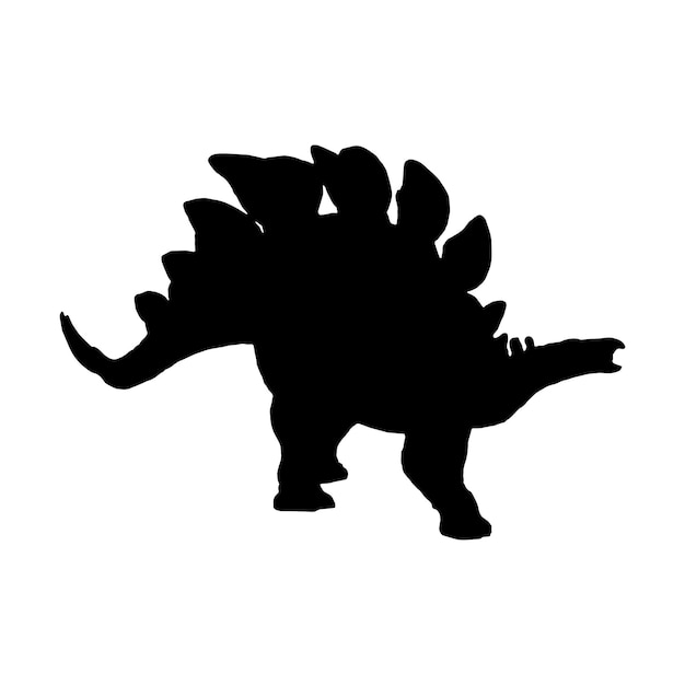 Silhouette Vecteur D'un Stegosaurus Dinosaurus