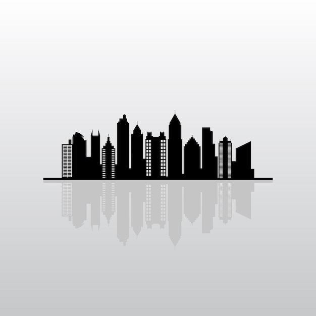 Silhouette Vectorielle D'atlanta Skyline Eps10