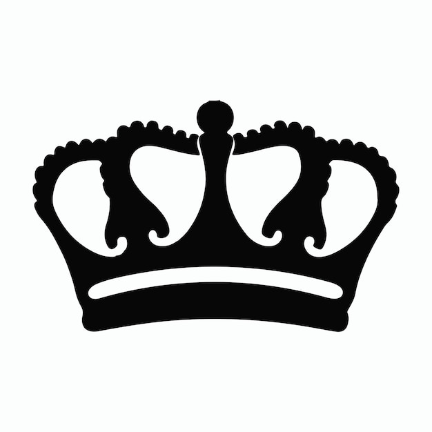 Silhouette vectorielle de la couronne roi royal reine de luxe