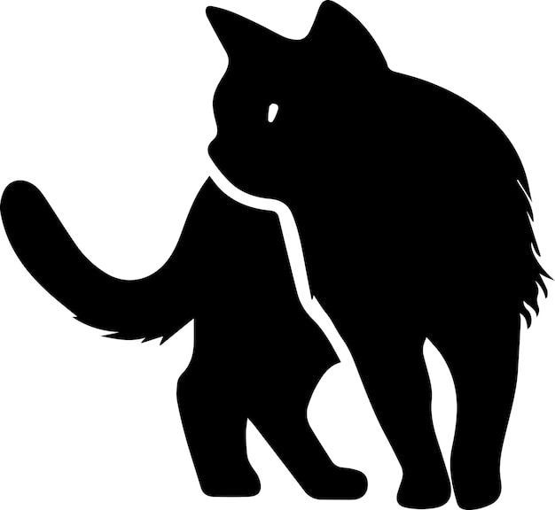 Vecteur silhouette vectorielle du chat 17