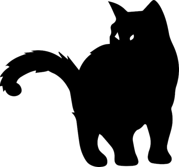 Vecteur silhouette vectorielle du chat 8