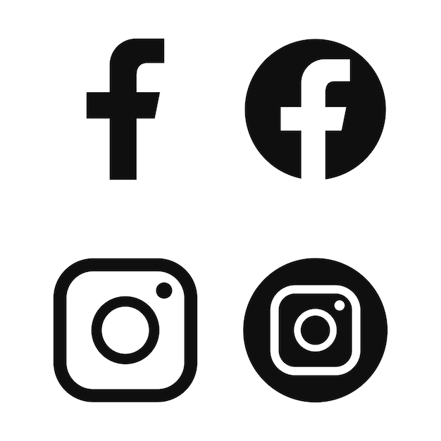 Silhouette vectorielle du logo des médias sociaux
