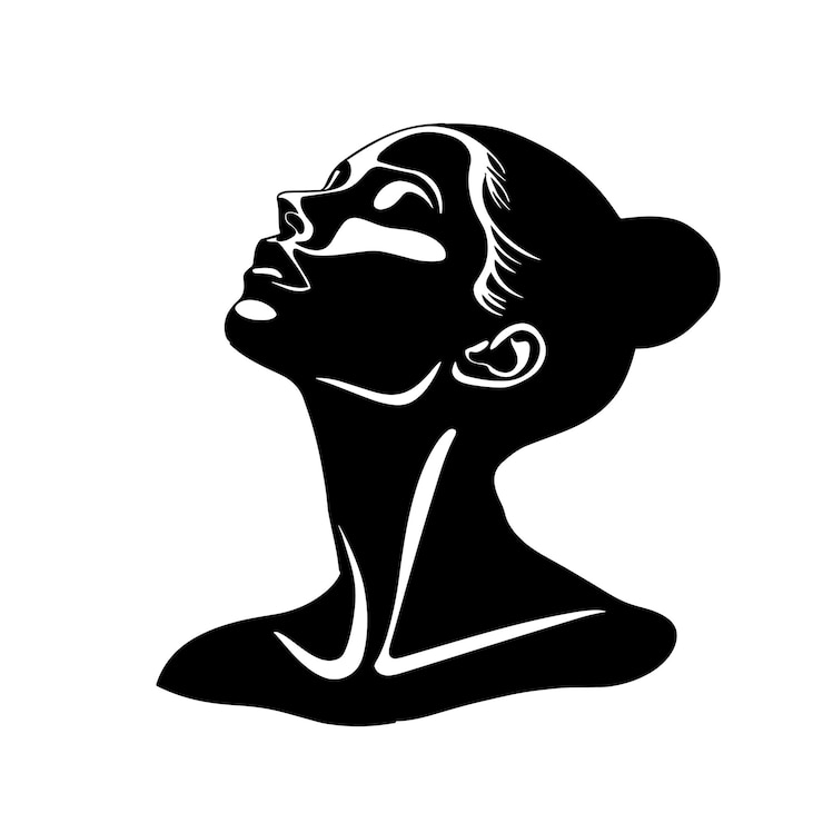 Vecteur silhouette vectorielle d'un esthéticien