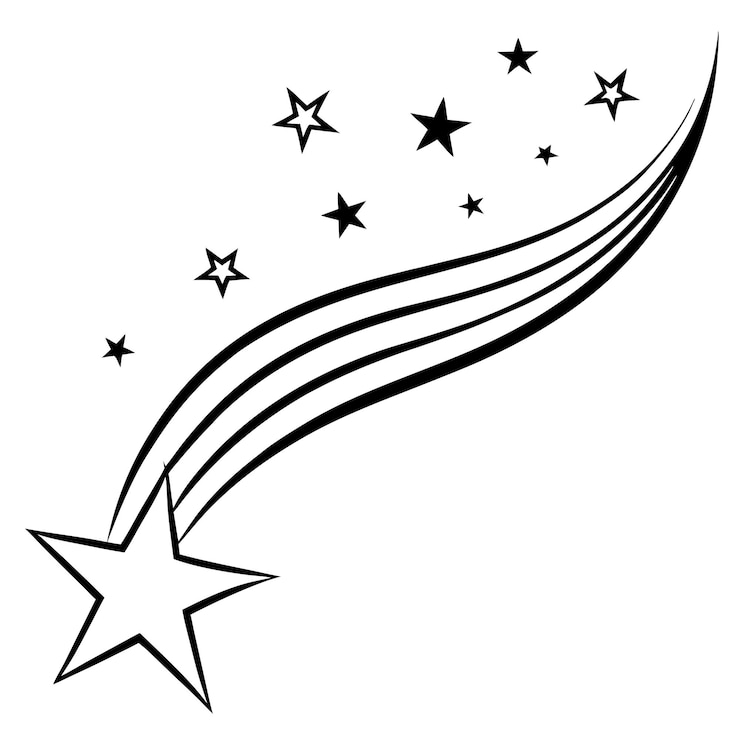 Vecteur silhouette vectorielle des étoiles