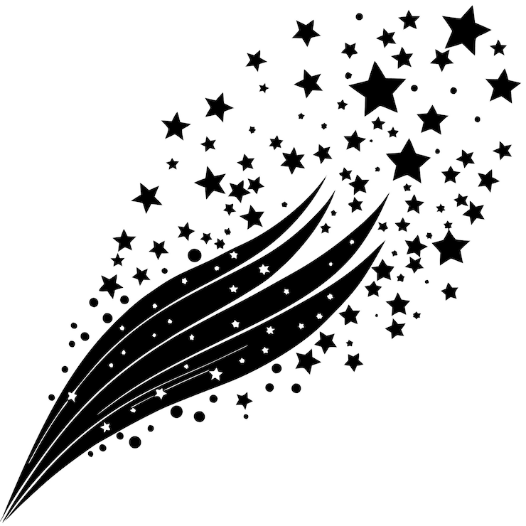 Vecteur silhouette vectorielle des étoiles