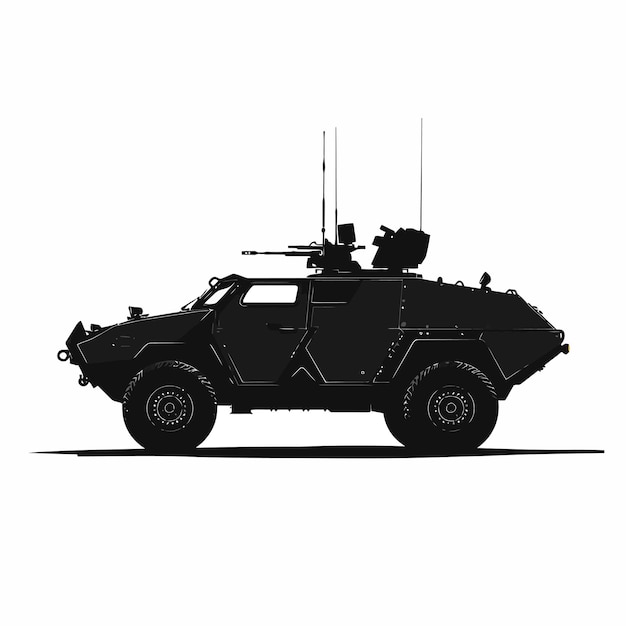 Vecteur silhouette d'un véhicule d'infanterie de combat