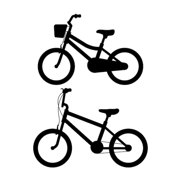 silhouette de vélo pour enfants