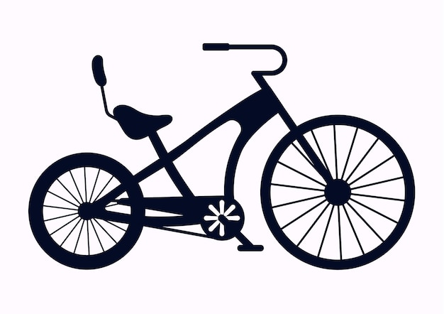 Silhouette De Vélo Ou Silhouette Noire à Vélo