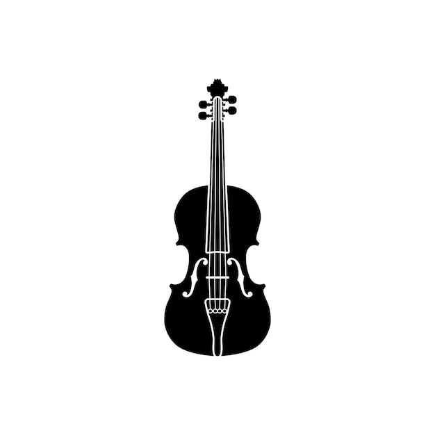 Vecteur silhouette de violon alto violoncelle violon contrebasse contrebasse