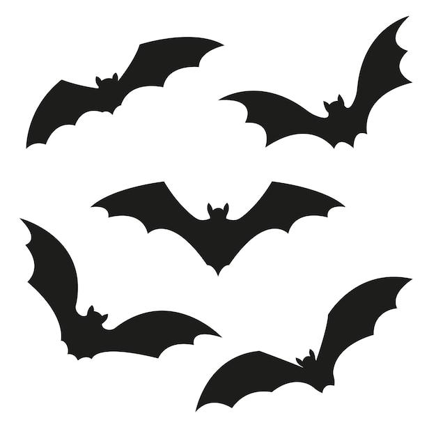 Vecteur silhouettes de chauve-souris