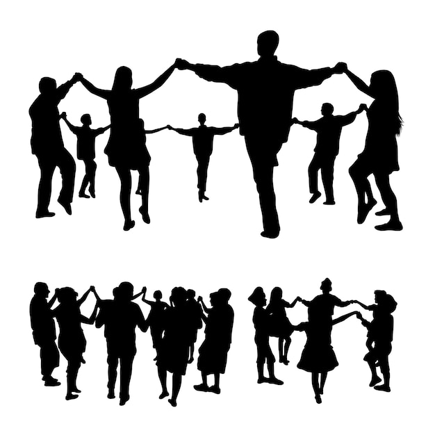 Silhouettes De Danse De Sardane