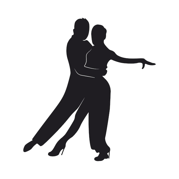 Silhouettes De Danseurs De Tango