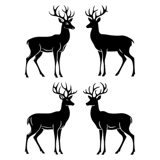Des silhouettes élégantes de cerfs