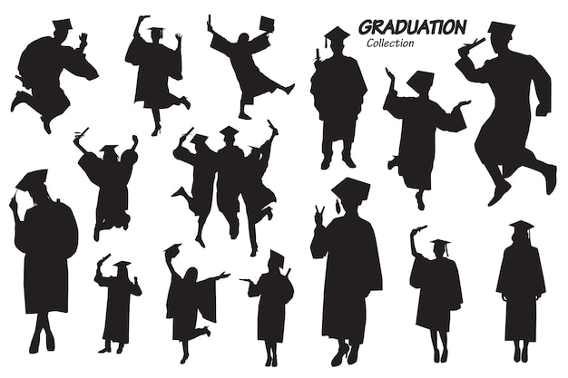 Silhouettes De Graduation