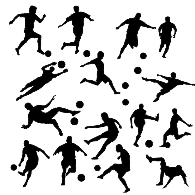 Silhouettes de joueurs de football