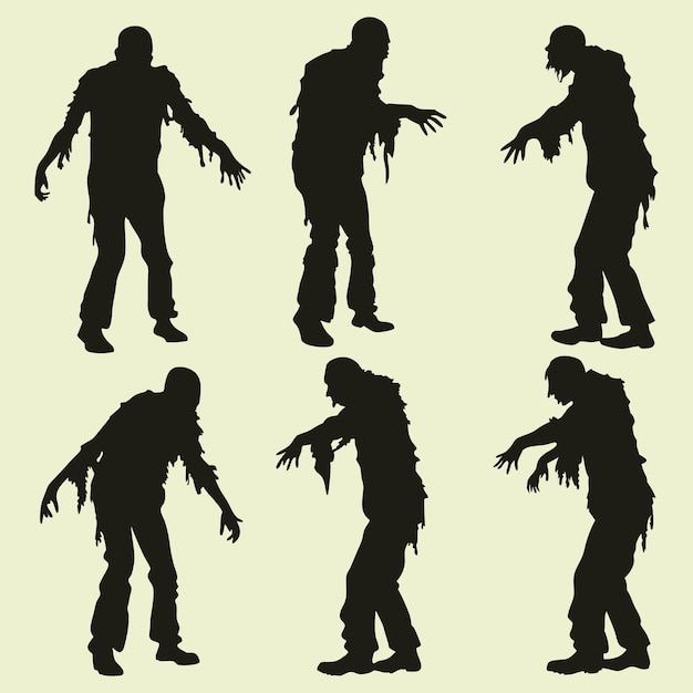 Des silhouettes de zombies une collection terrifiante pour Halloween