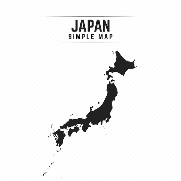 Vecteur simple_black_map_of_japan_isolated_on_white_background