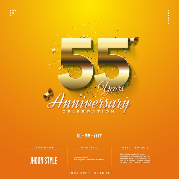 simple célébration du 55e anniversaire.