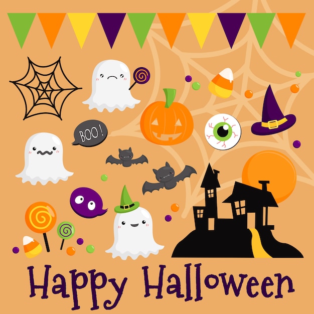 Simple Halloween Vector Set