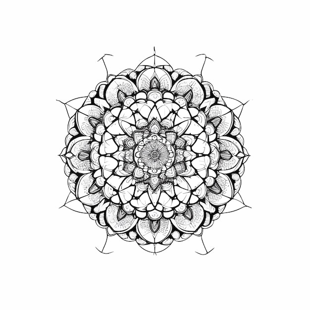 Un Simple Mandala Avec Un Motif D'étoiles.