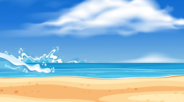 Une simple scène de plage